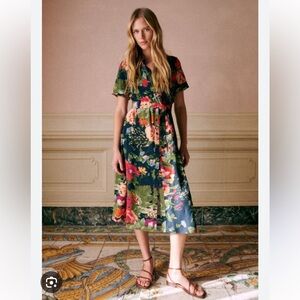 NWT Sezane Adèle Dress Trianon Print - Size 6